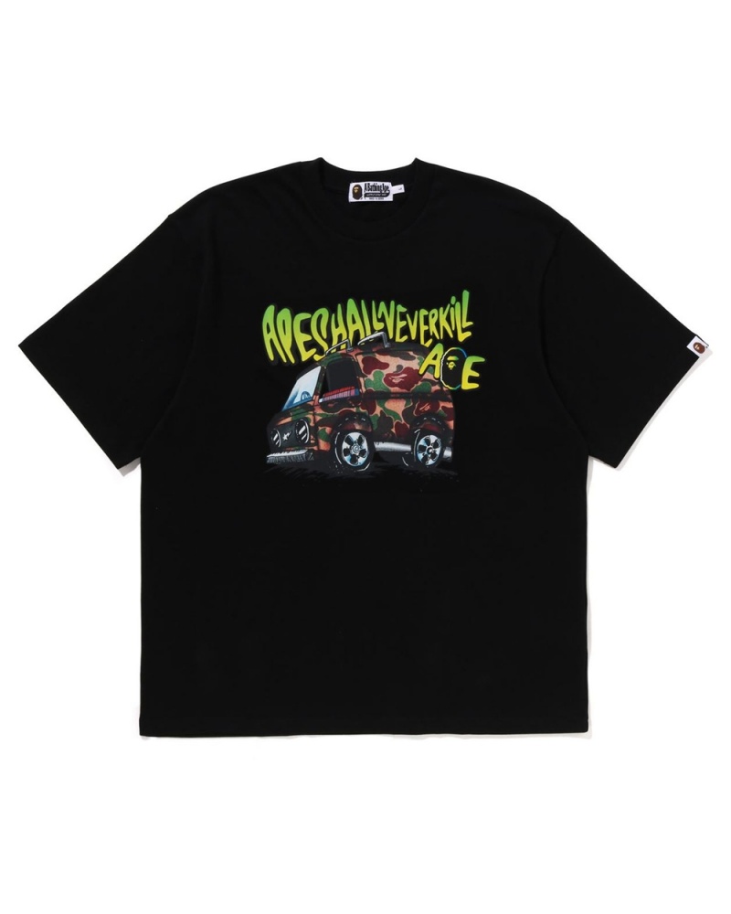 T Shirts Bape Car Graphique Noir Homme | VYH-22166428